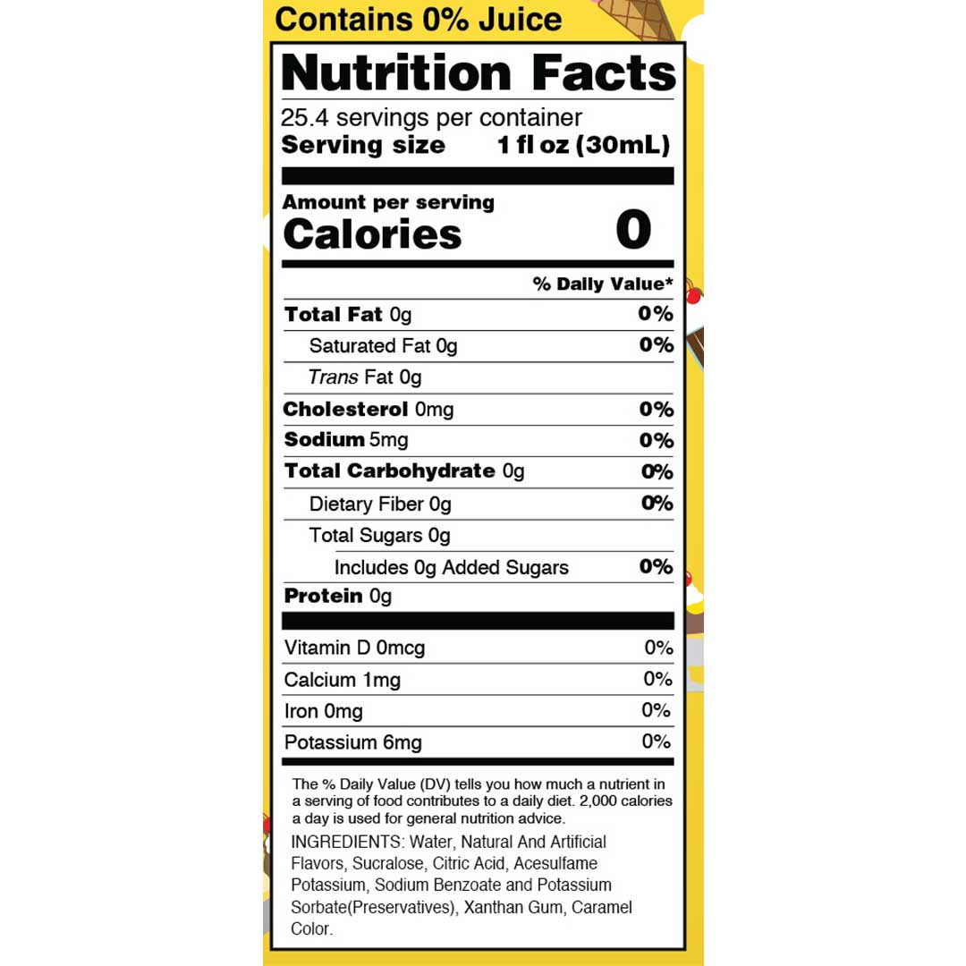 SUGAR FREE BANANA SPLIT SYRUP