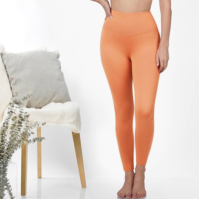 MICROFIBER LEGGINGS - BUTTER ORANGE - SMALL