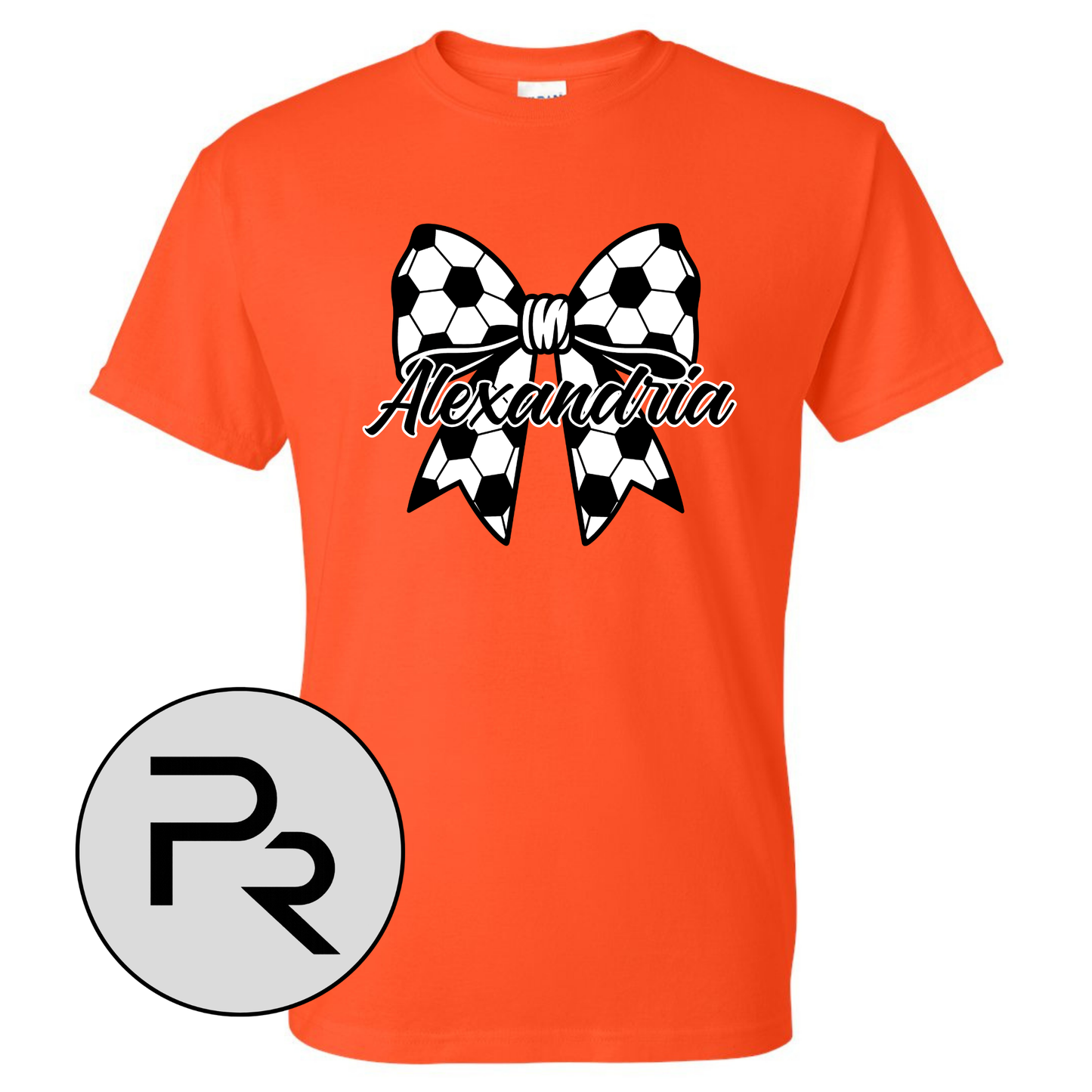 AYS - ORANGE WITH SOCCER BOW
