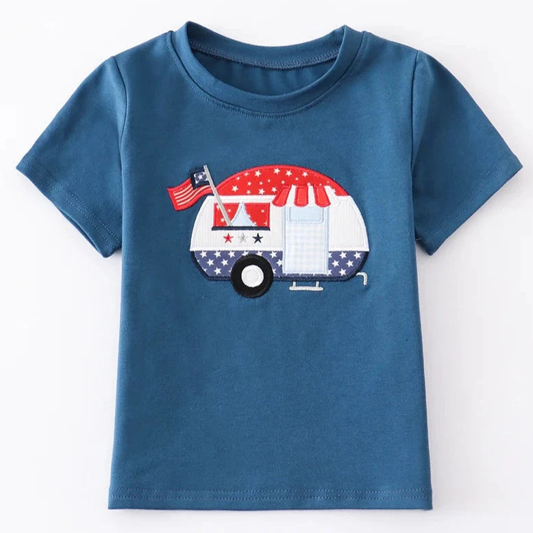 PATRIOTIC CAMPER TEE - 5T