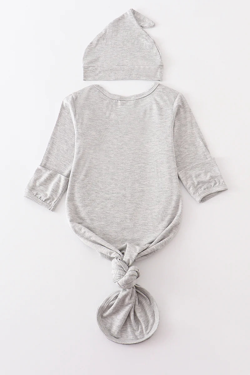 GRAY BAMBOO GOWN SET
