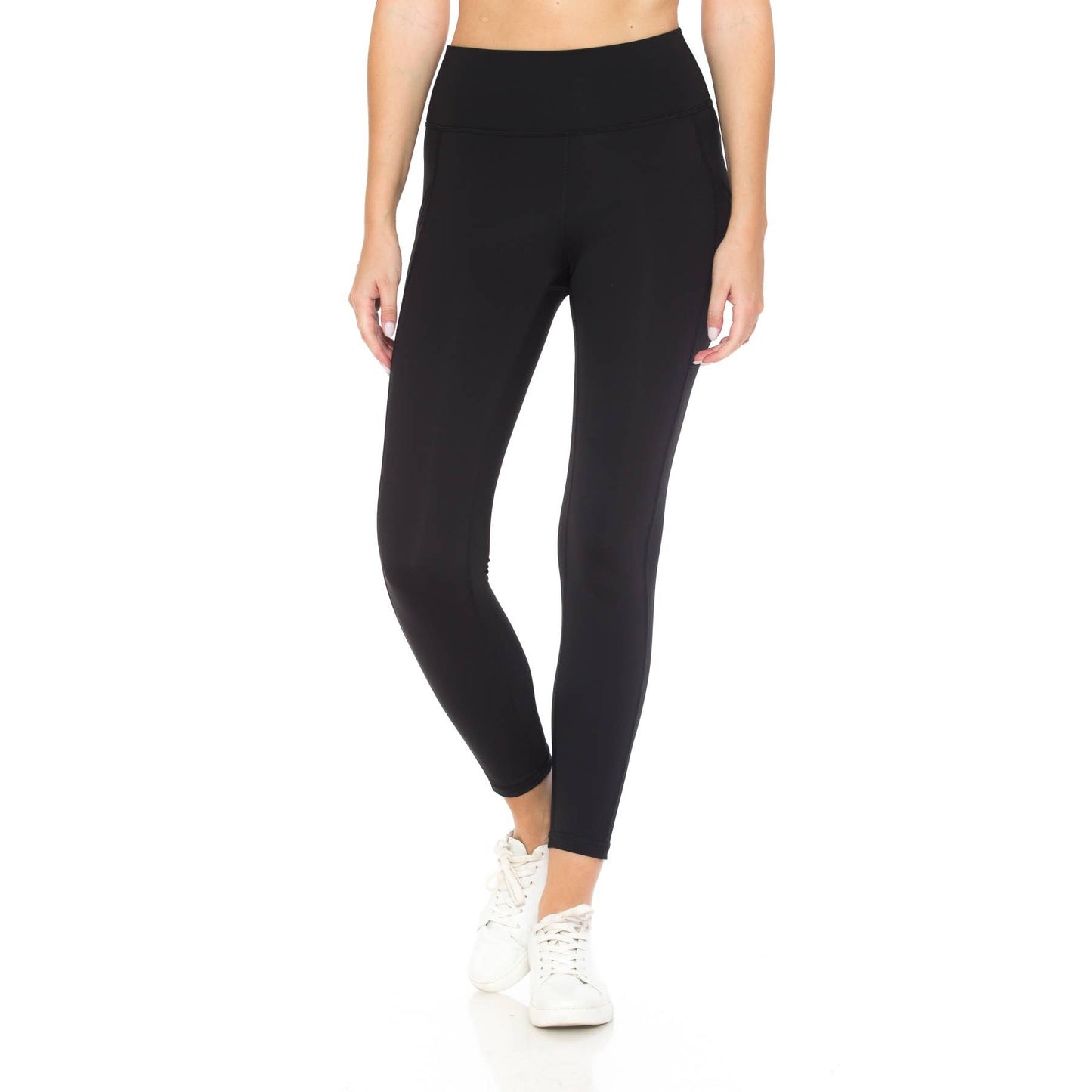 NYLON ACTIVEWEAR CAPRI LEGGINGS - BLACK