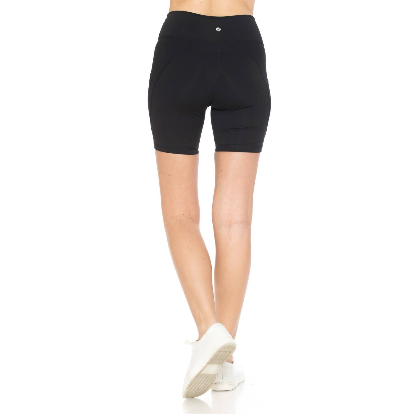 NYLON ACTIVEWEAR BIKE SHORTS - BLACK