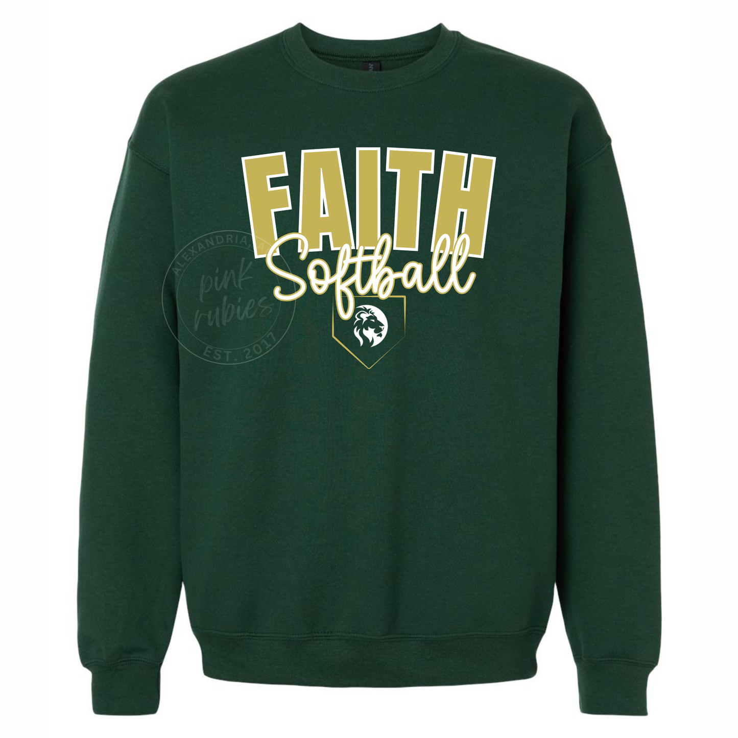 FAITH SOFTBALL - Cursive with plate