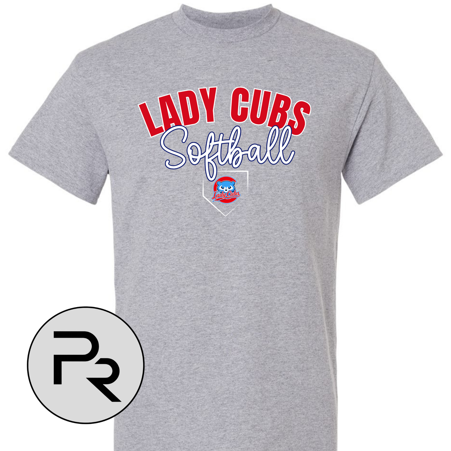 8U CUBS SOFTBALL - GRAY logo small plate