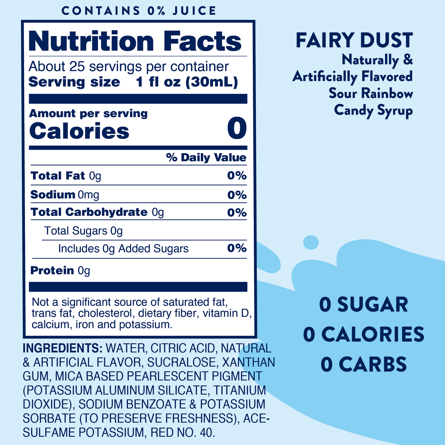 SUGAR FREE SOUR FAIRY DUST SYRUP