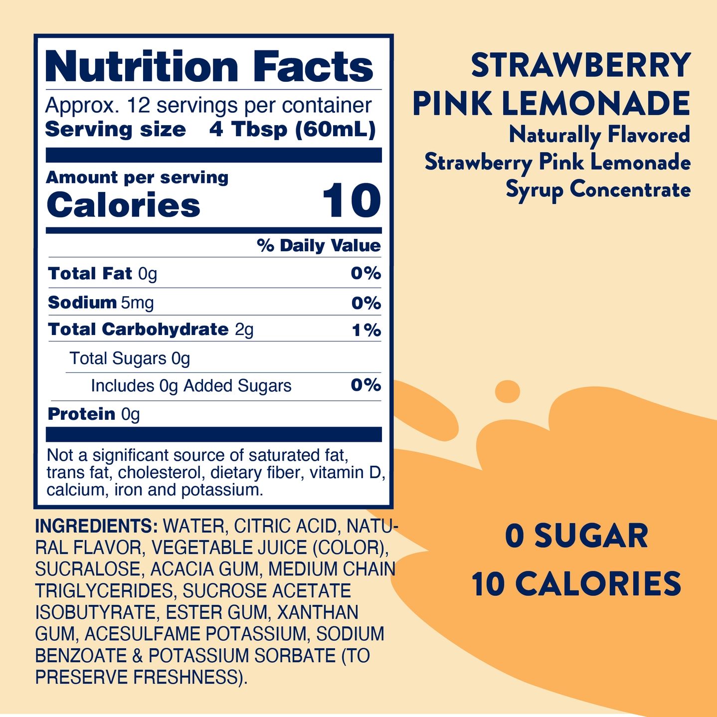 SUGAR FREE STRAWBERRY LEMONADE SYRUP