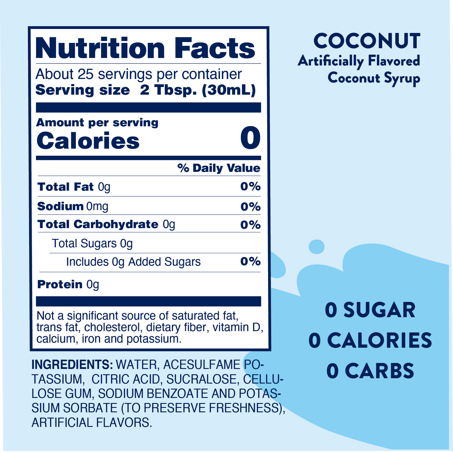 SUGAR FREE COCONUT SYRUP