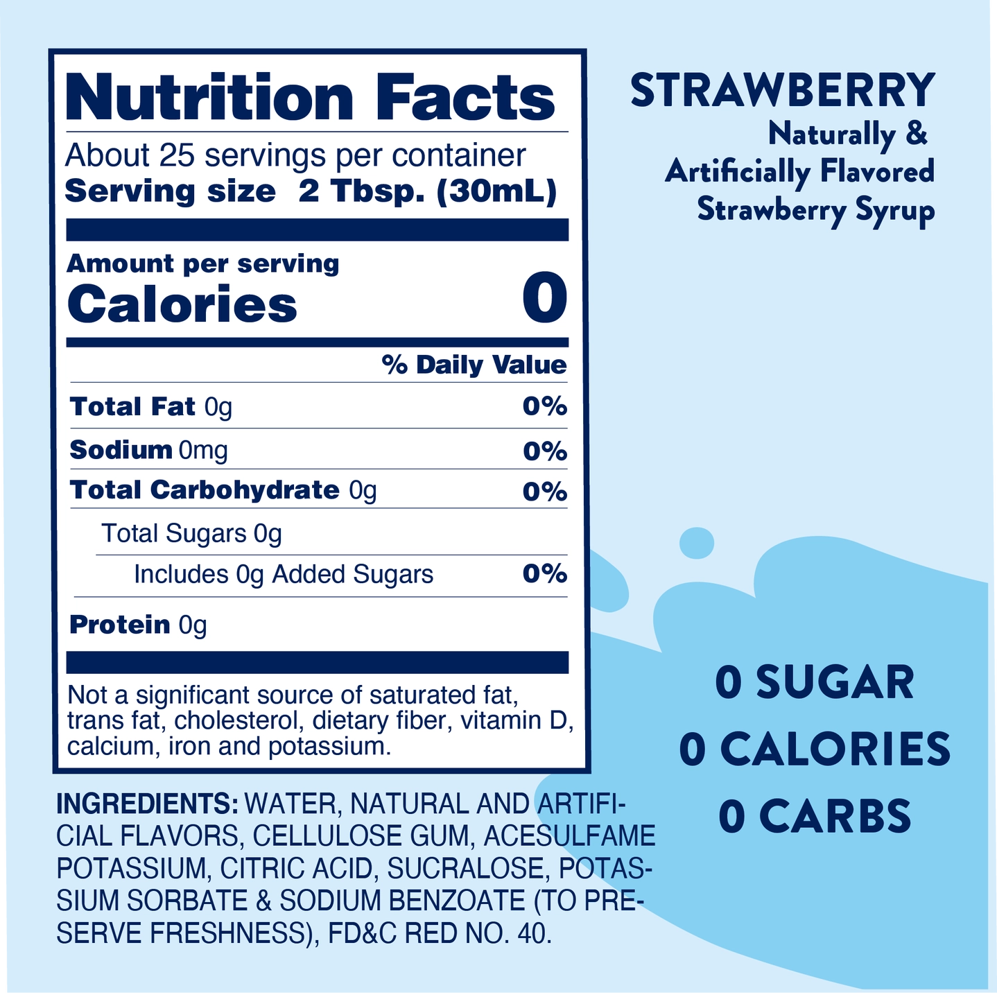 SUGAR FREE STRAWBERRY SYRUP