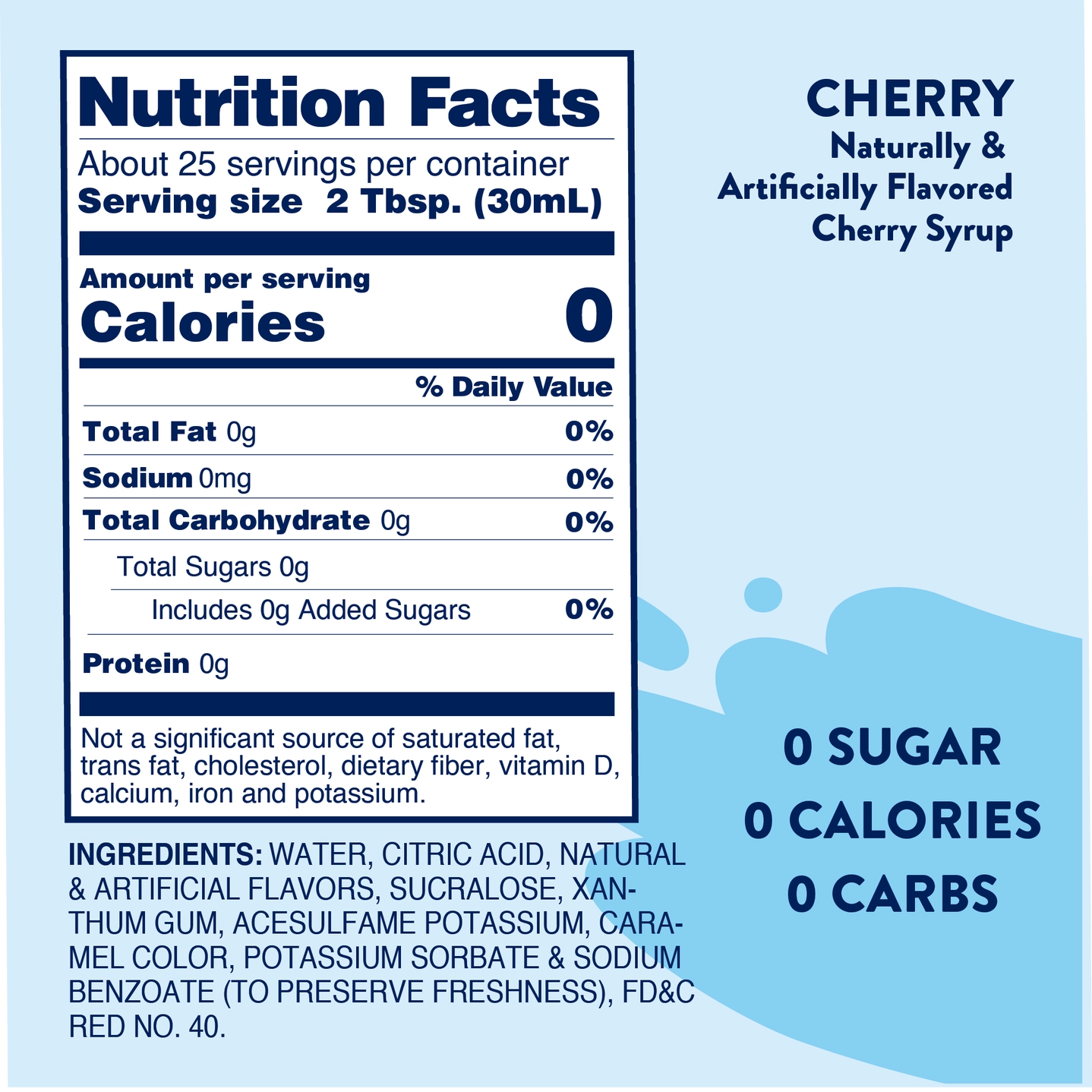 SUGAR FREE CHERRY SYRUP