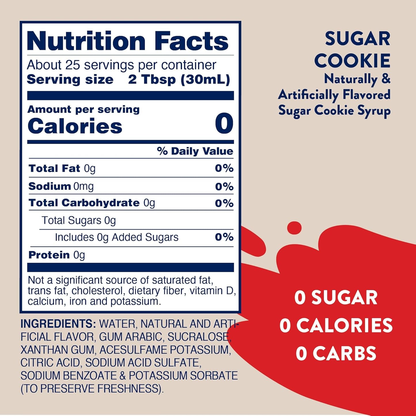 SUGAR FREE SUGAR COOKIE SYRUP