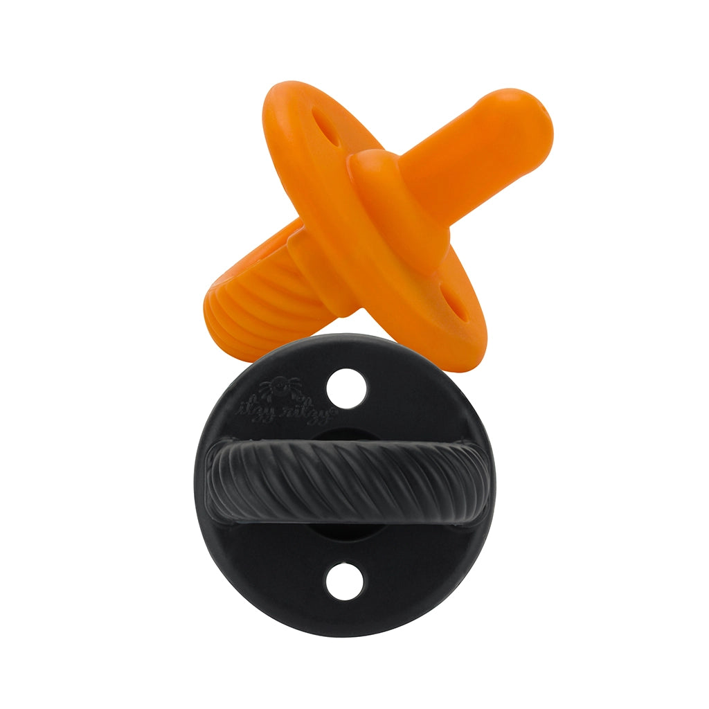 Sweetie Soother™ Pacifier Set- ORANGE/BLACK