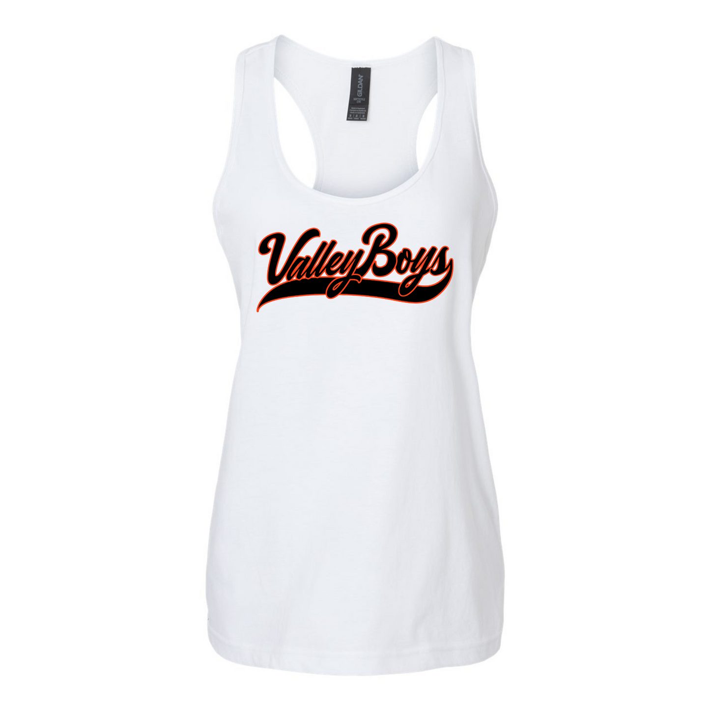 VALLEY BOYS SCRIPT RACERBACK TANK