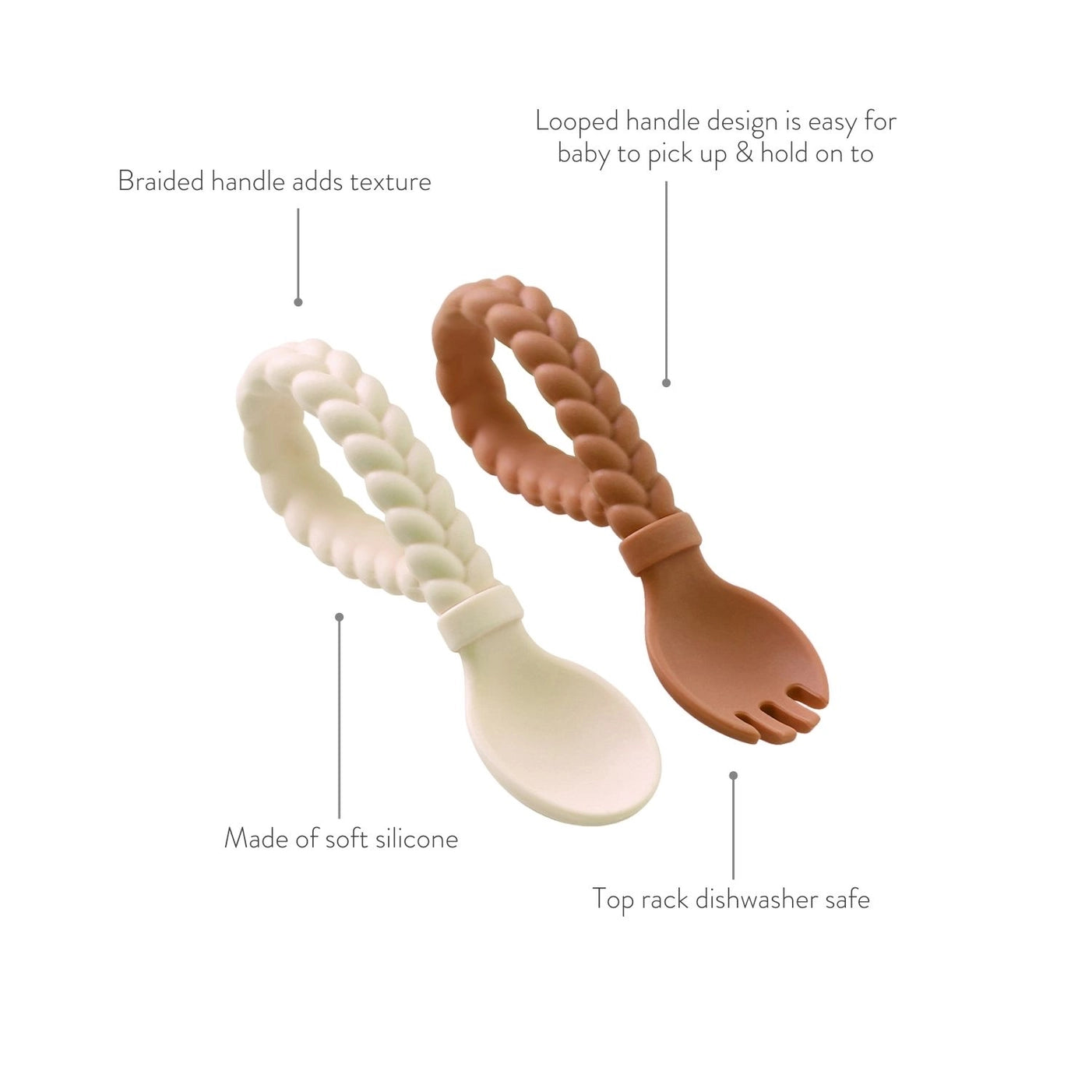 Sweetie Spoons™ Spoon + Fork Set: Mint