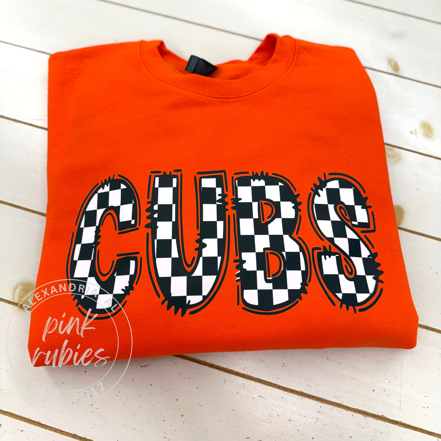 ORANGE CHECKER CUBS