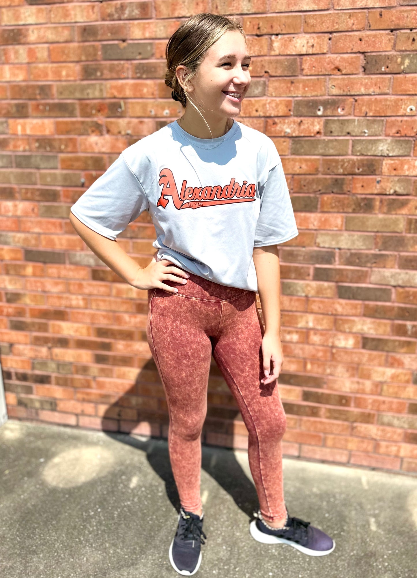 BRICK | MINERAL WASHED LEGGINGS - S