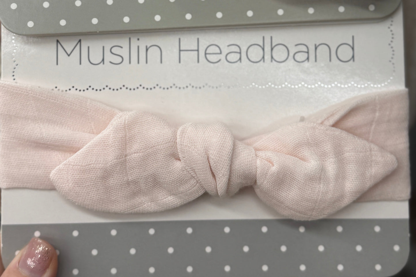 MUSLIN HEADBAND - PASTEL PINK