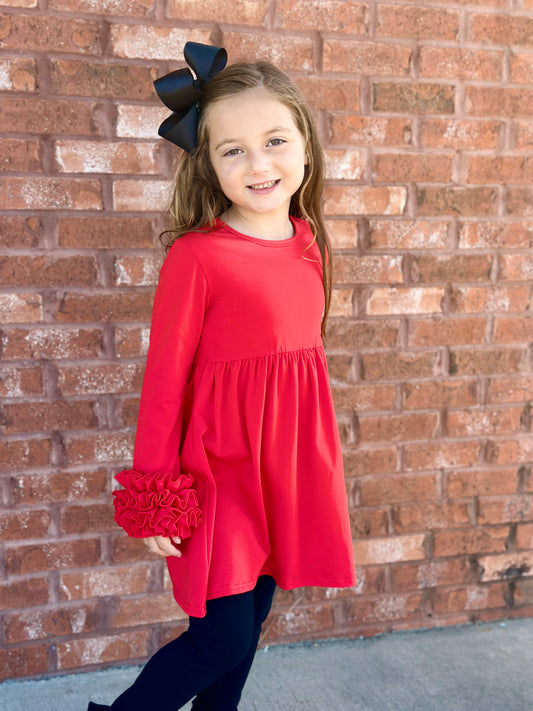 RED ICING DRESS - 2/3T