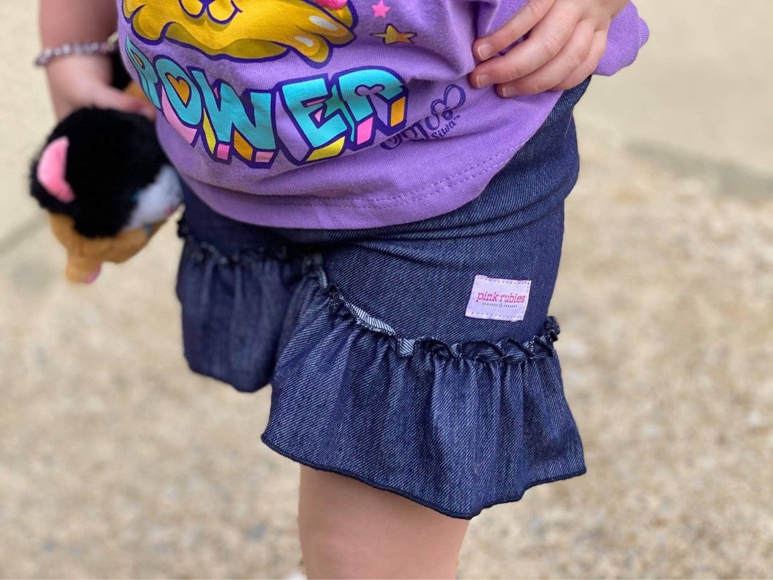 DENIM KNIT SHORTIES