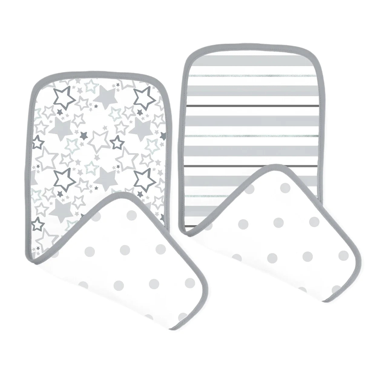 MUSLIN BABY BURPIES - FRENCH DOTS