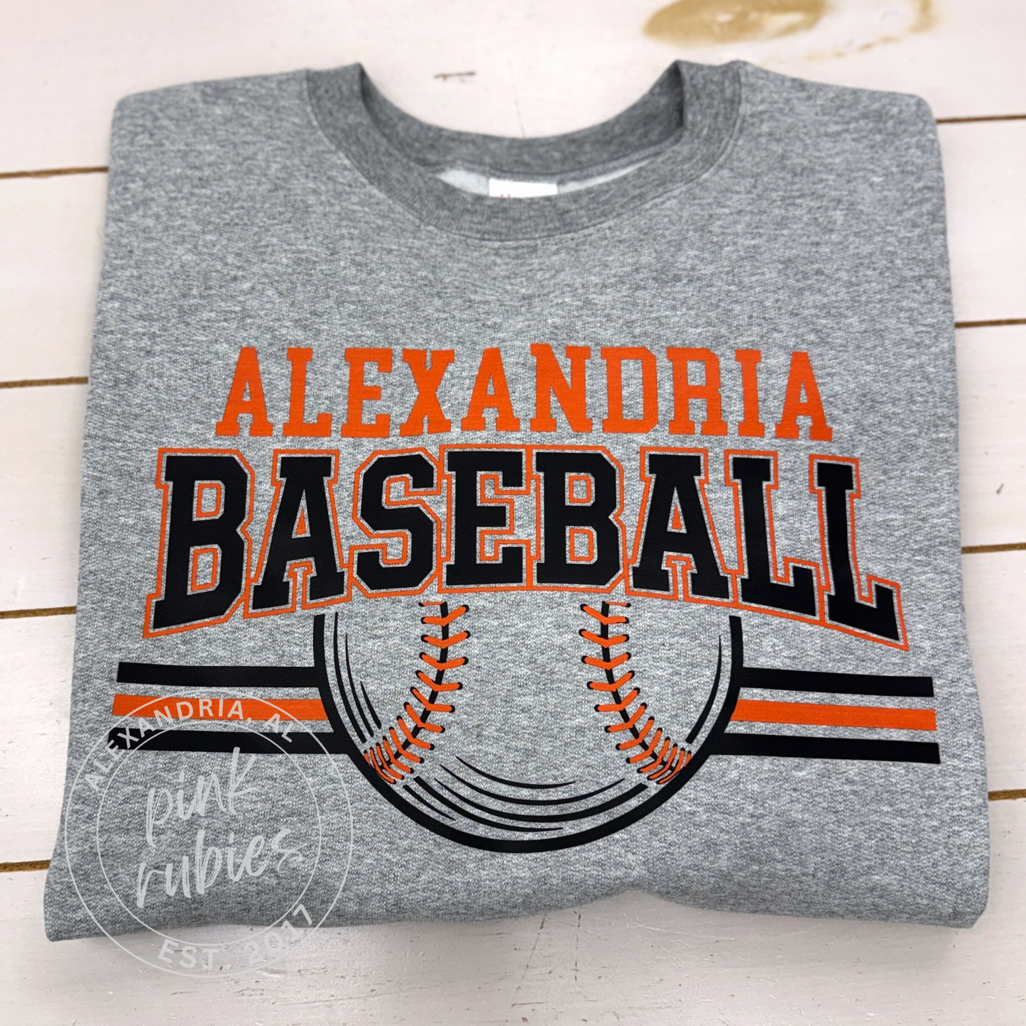 GRAY ALEXANDRIA BASEBALL half baseball