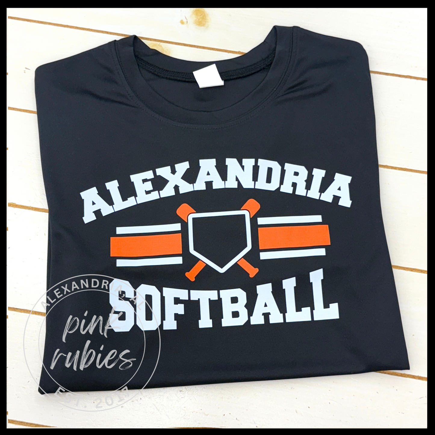 BLACK ALEXANDRIA SOFTBALL PLATE