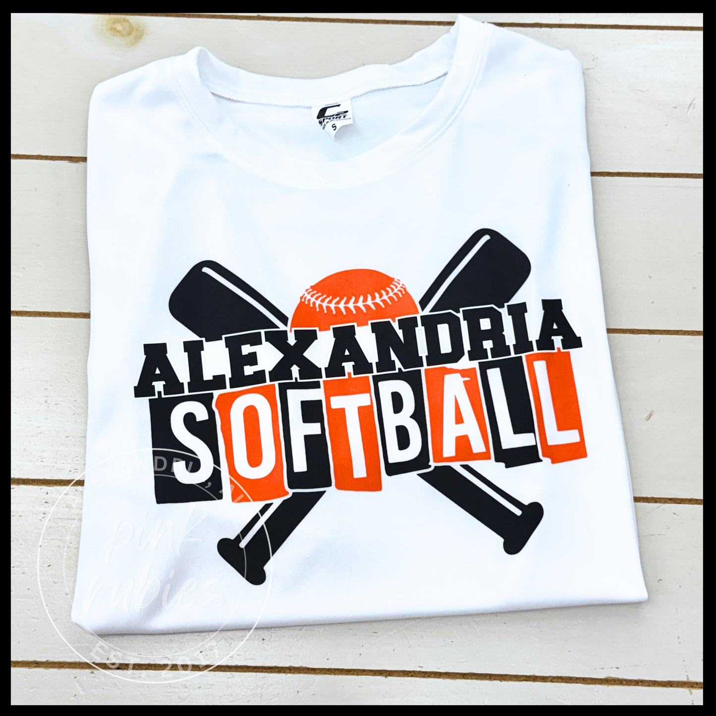 WHITE ALEXANDRIA SOFTBALL DISTRESSED BATS