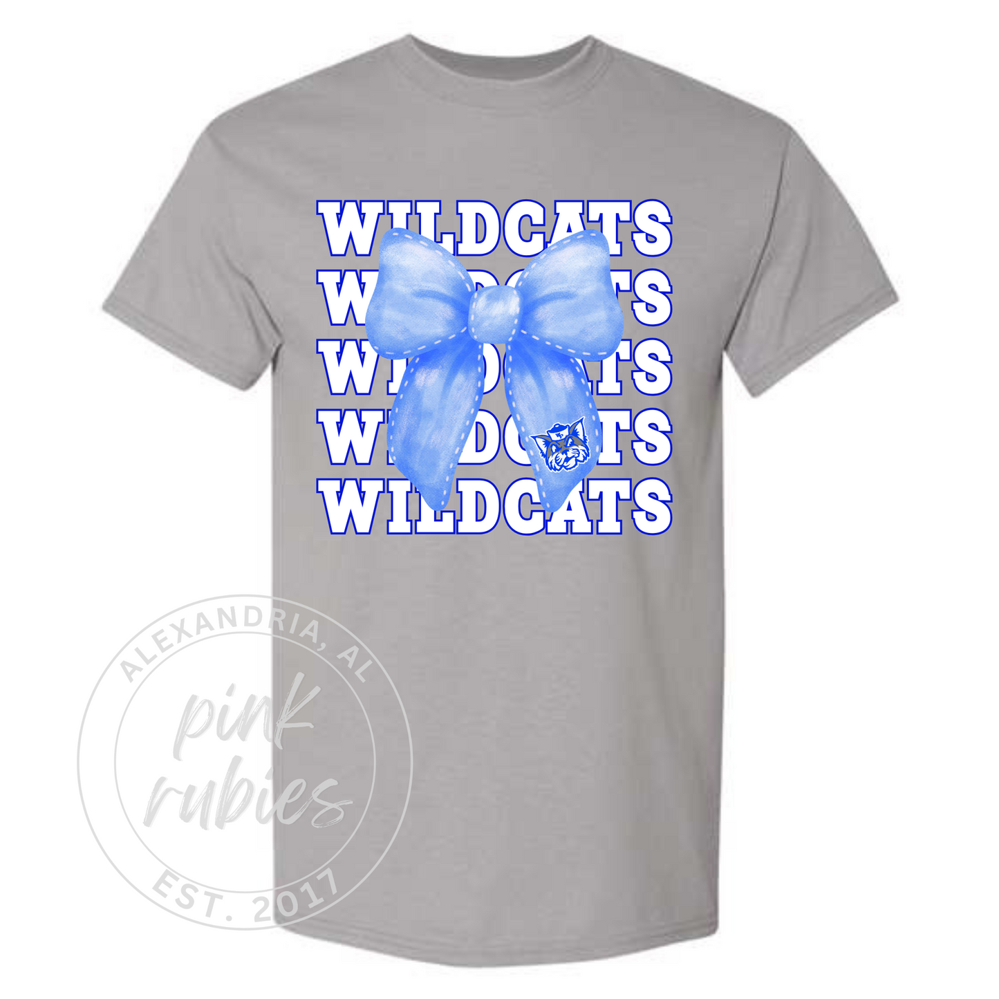 WILDCATS WATERCOLOR BOW - SILVER