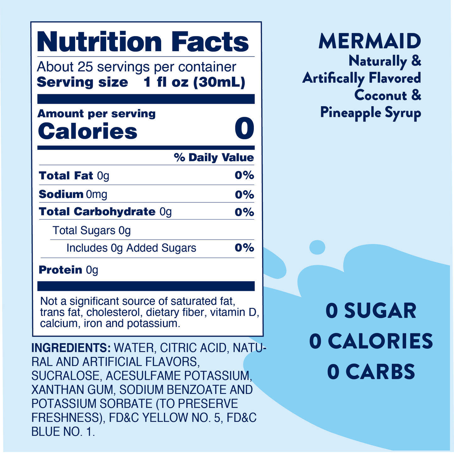 SUGAR FREE MERMAID SYRUP