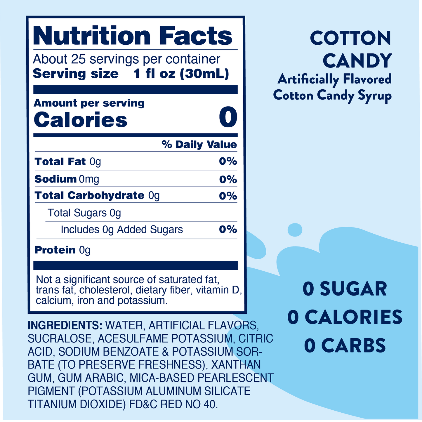 SUGAR FREE COTTON CANDY SYRUP