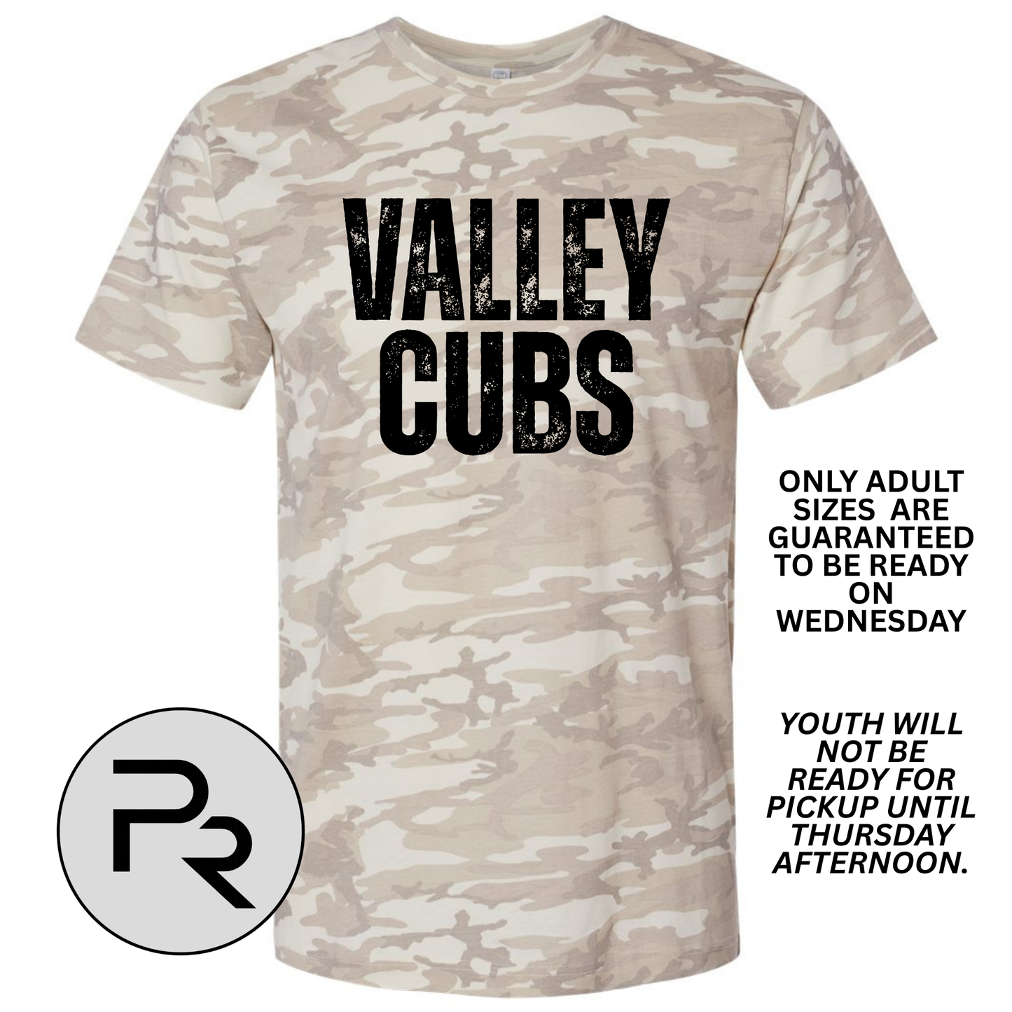 AHS - DISTRESSED NATURAL CAMO TEE