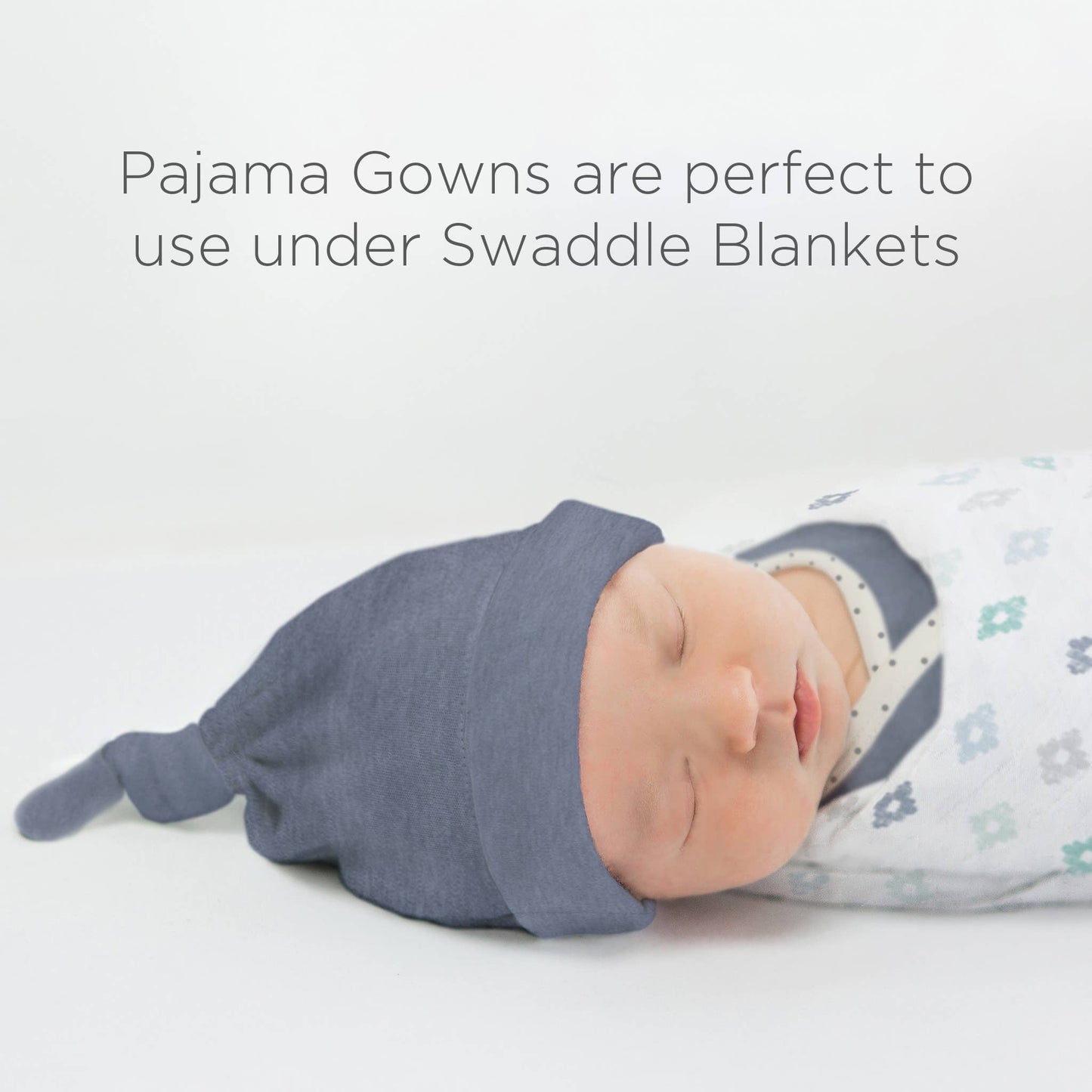 GOWN & HAT SET - HEATHERED DENIM