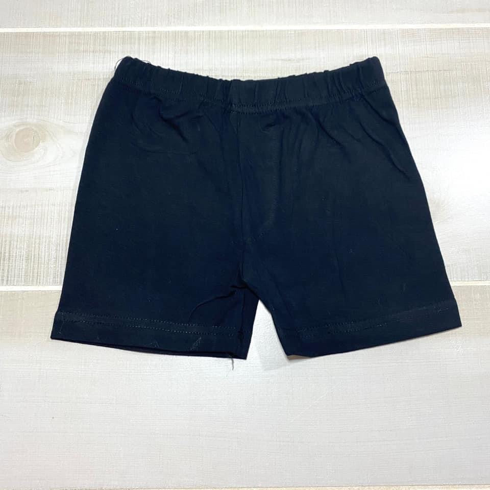 BLACK KNIT SHORTS - 6/12M