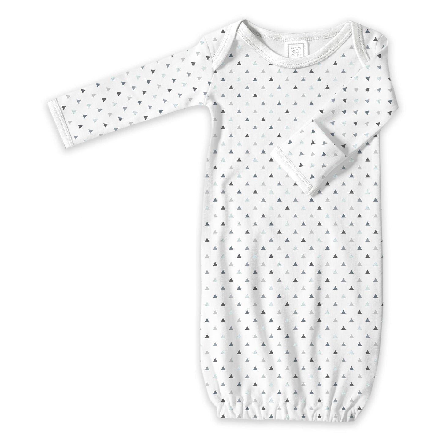 Pajama Gown & Hat - Gray Triangles