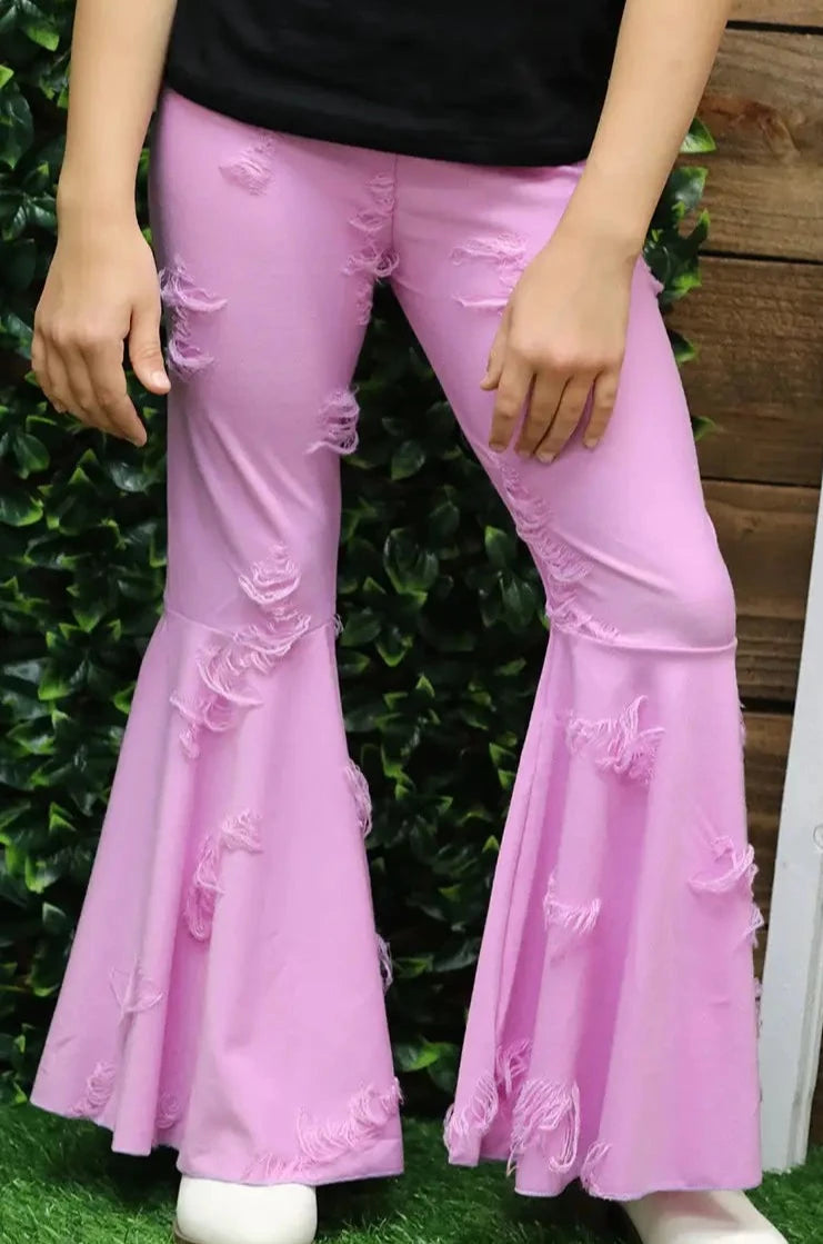 LILAC DISTRESSED FLARE - 5/6