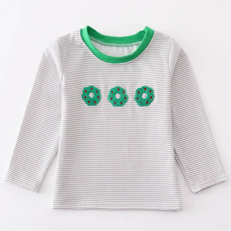 CHRISTMAS WREATH SHIRT - 5T