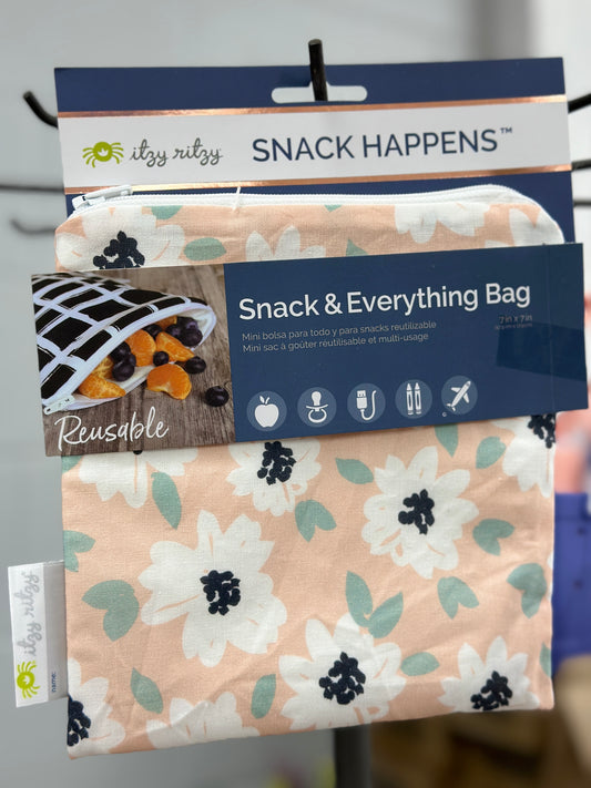 Reusable PLAYFUL PETALS Snack & Everything Bags