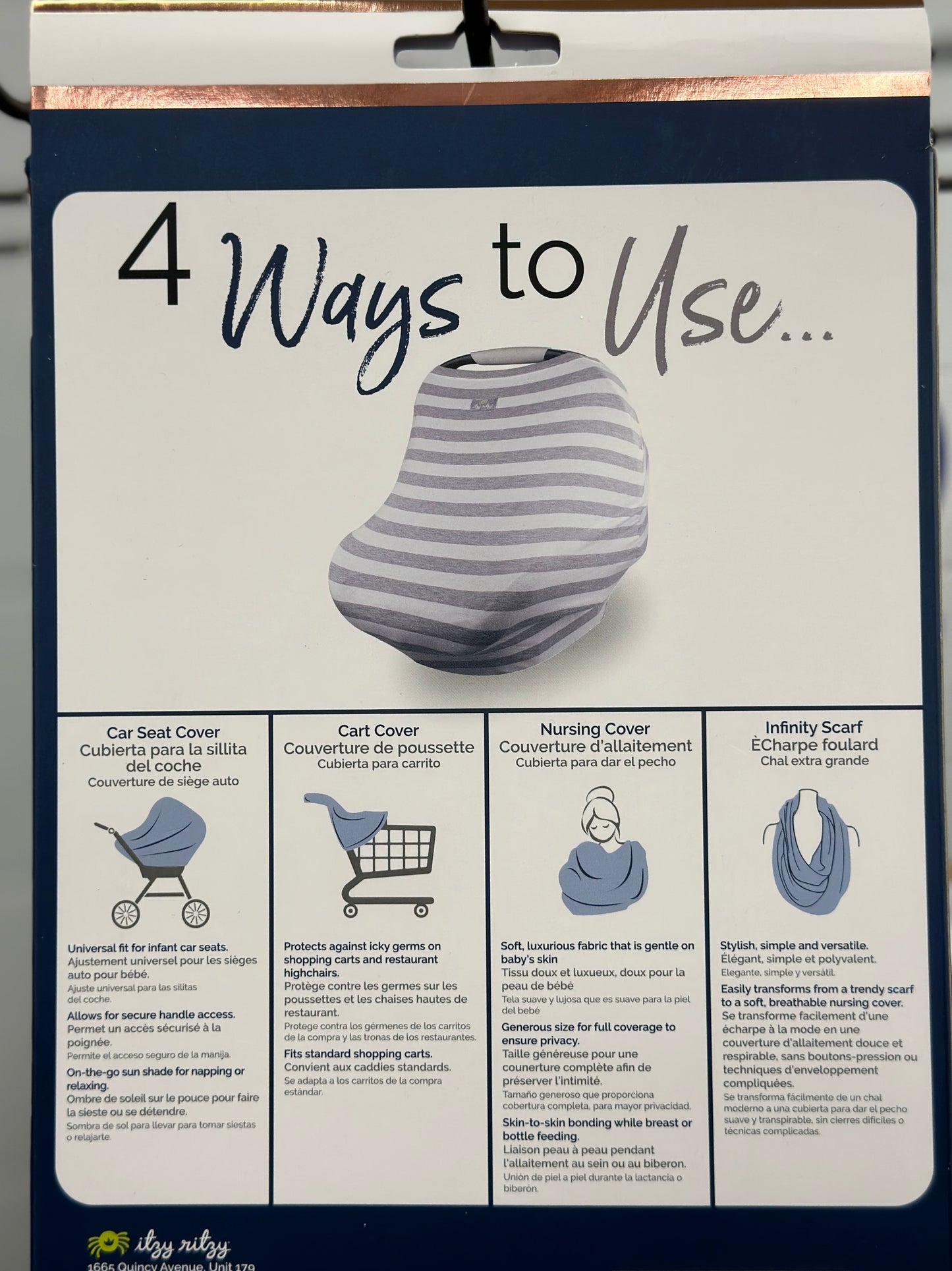 Mom Boss™ GRAY STRIPE 4-in-1