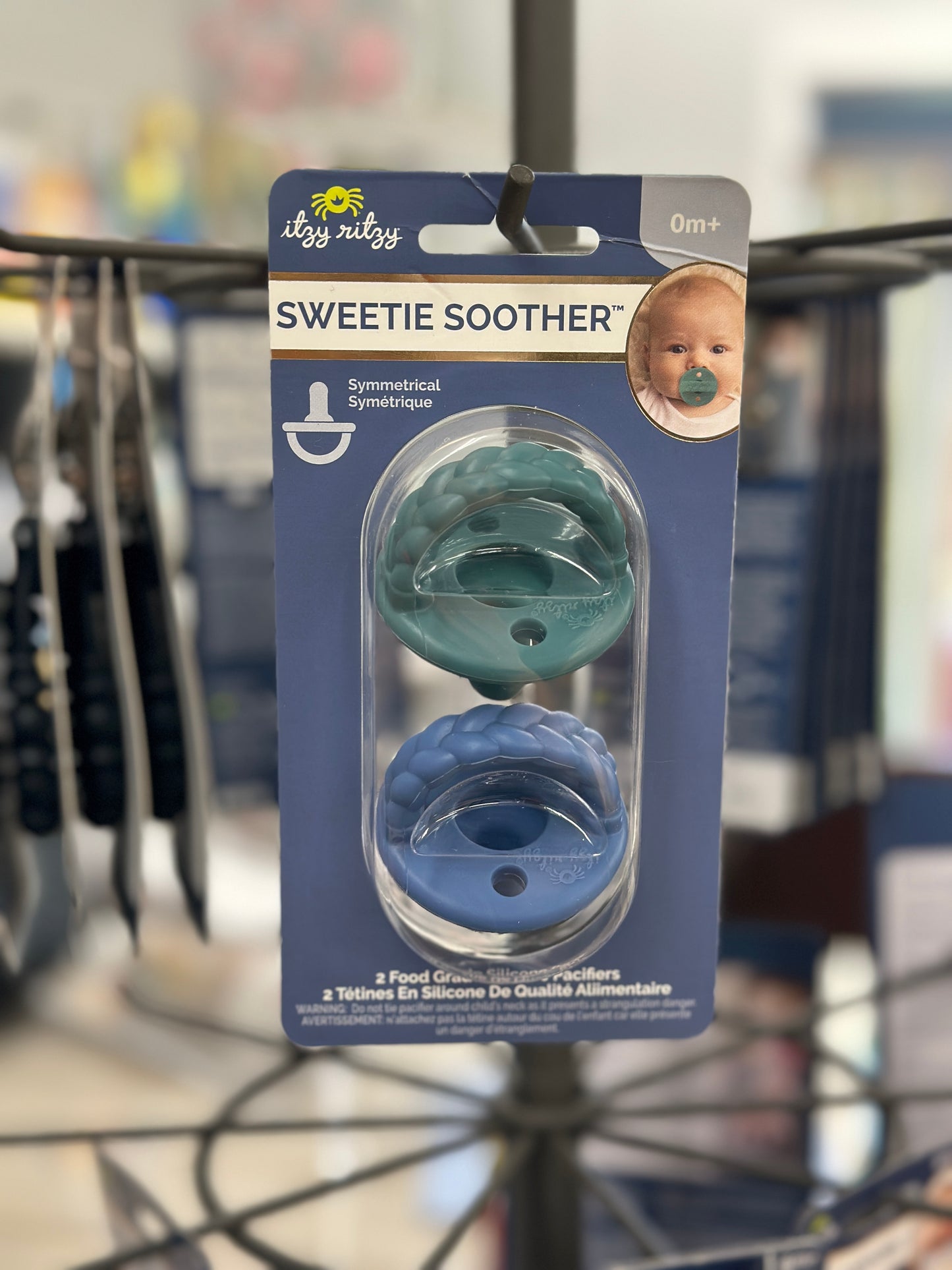 Sweetie Soother™ Pacifier Set- DEEP SEA/DENIM BRAIDS