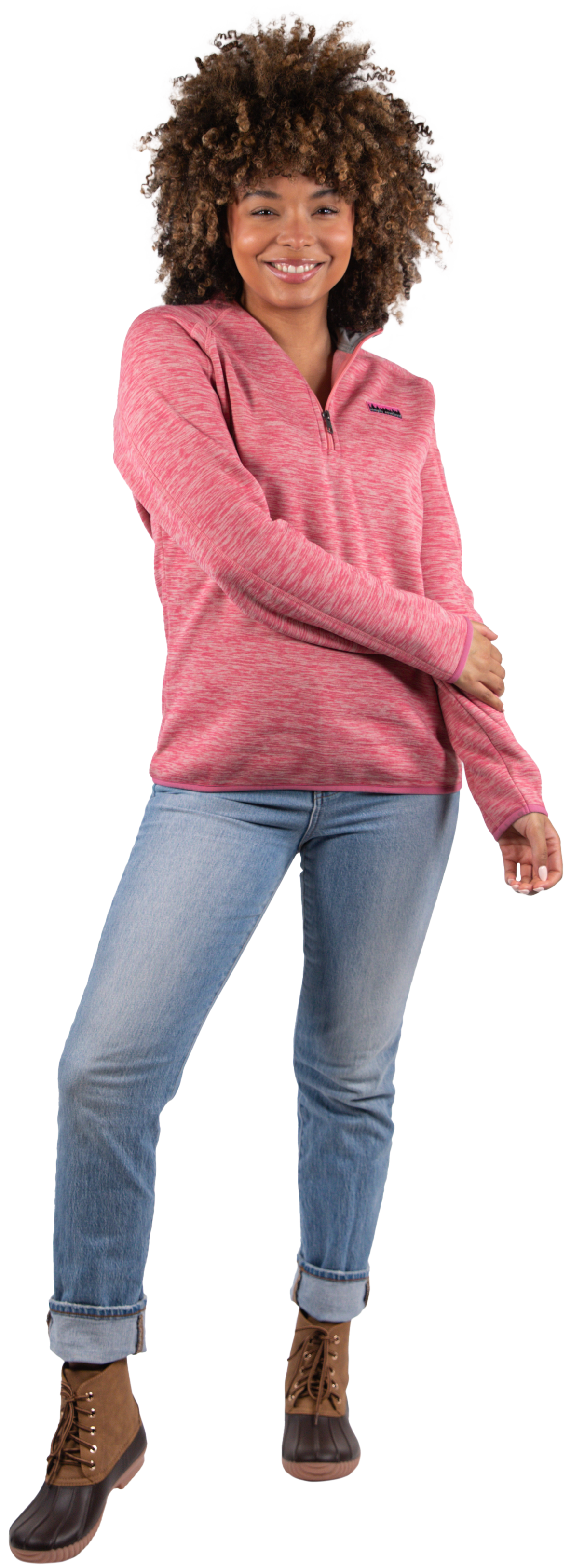 SIMPLY SWEATER - HEATHER PINK - YL