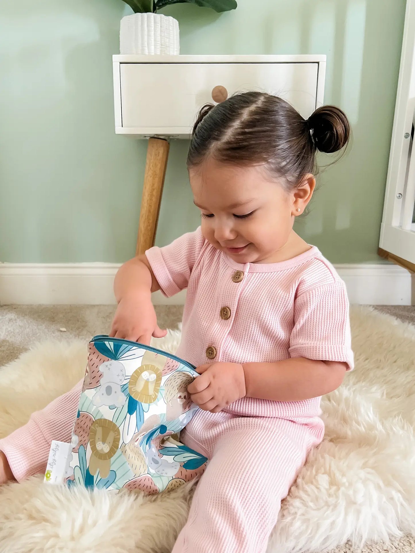 Reusable PLAYFUL PETALS Snack & Everything Bags