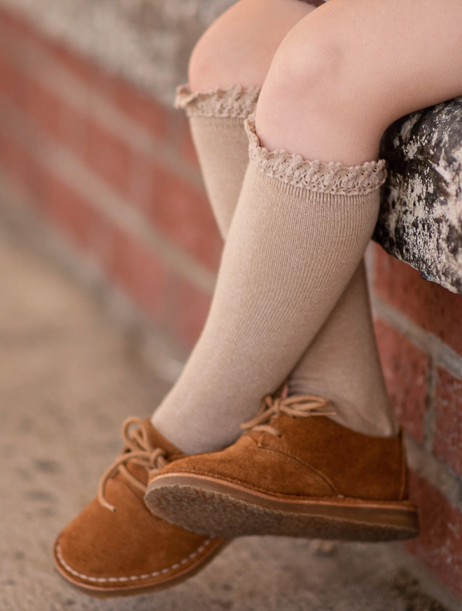 OAT LACE TOP KNEE HIGH SOCKS