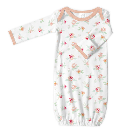 Pajama Gown, Watercolor Floral