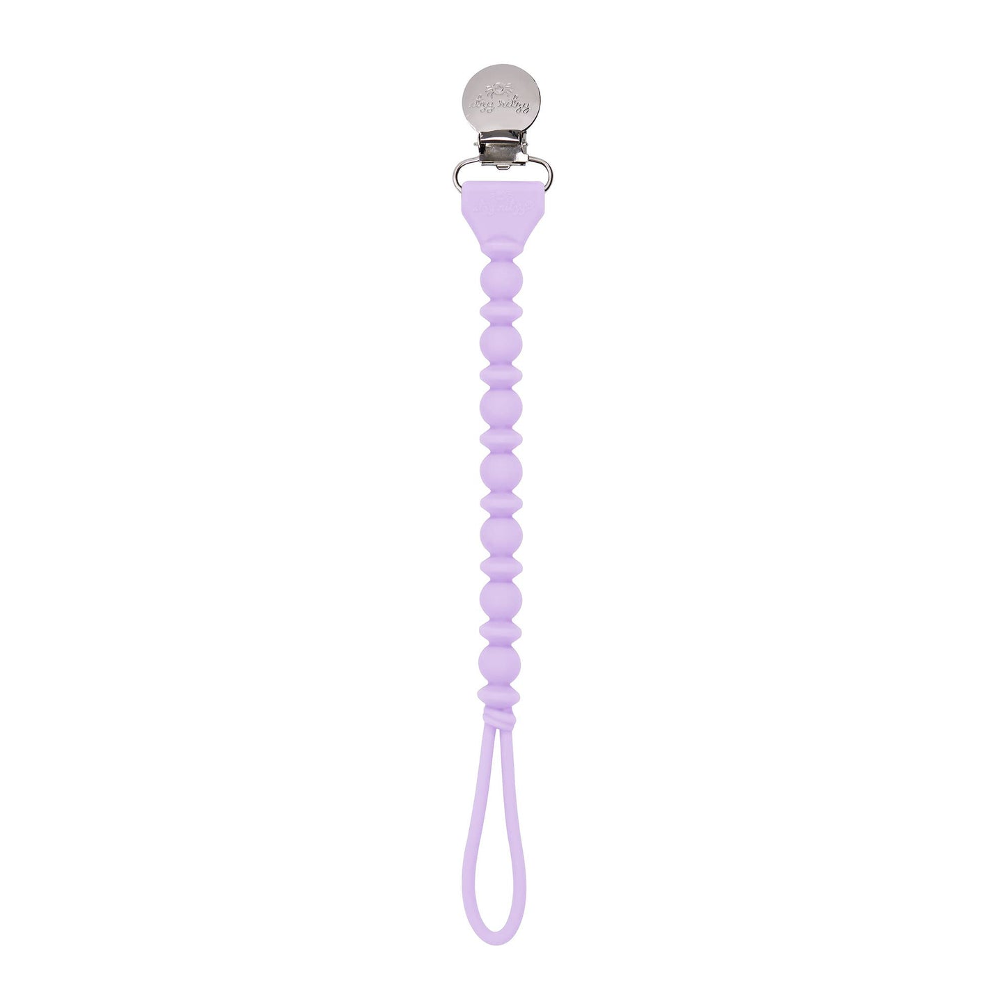 Sweetie Strap™ PURPLE BEADED Silicone Pacifier Clip