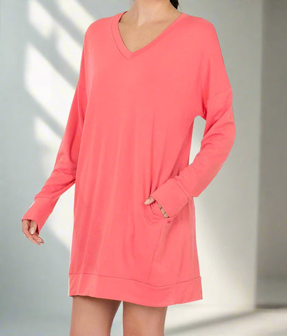 CORAL LONG SWEATSHIRT