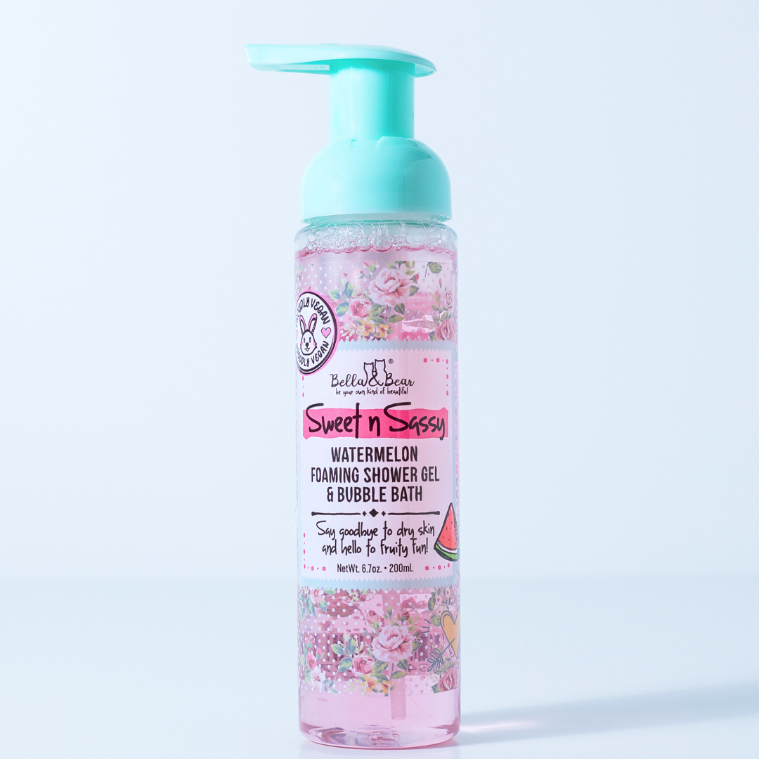 SWEET 'N' SASSY WATERMELON FOAMING SHOWER GEL & BUBBLE BATH - 6.7oz