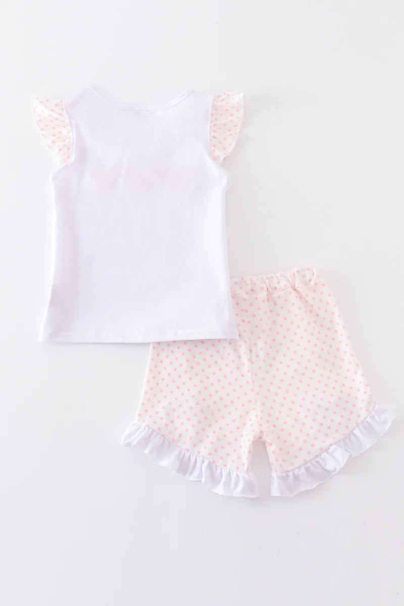 FRENCH KNOT MOUSE SHORTS SET