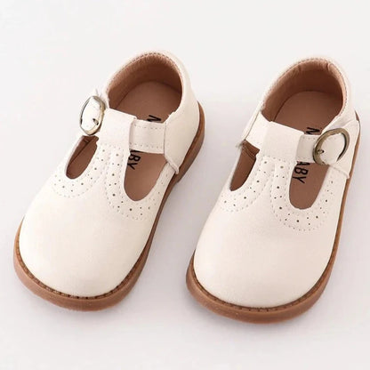 VINTAGE WHITE LEATHER SHOES - toddler 12.5