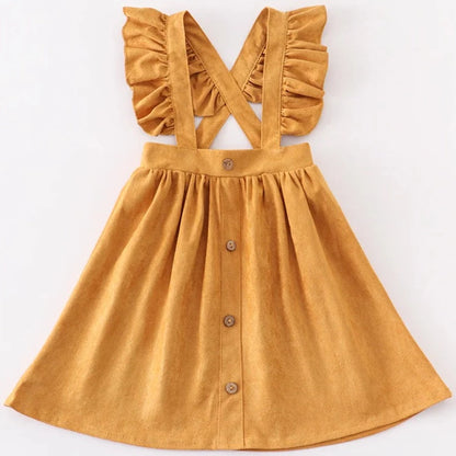 MUSTARD SUSPENDER DRESS