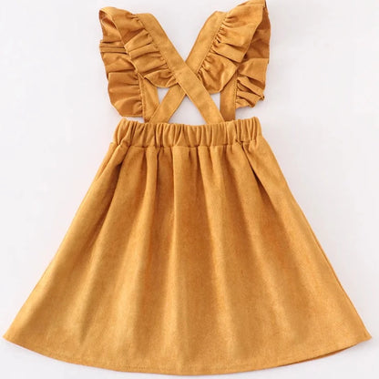 MUSTARD SUSPENDER DRESS